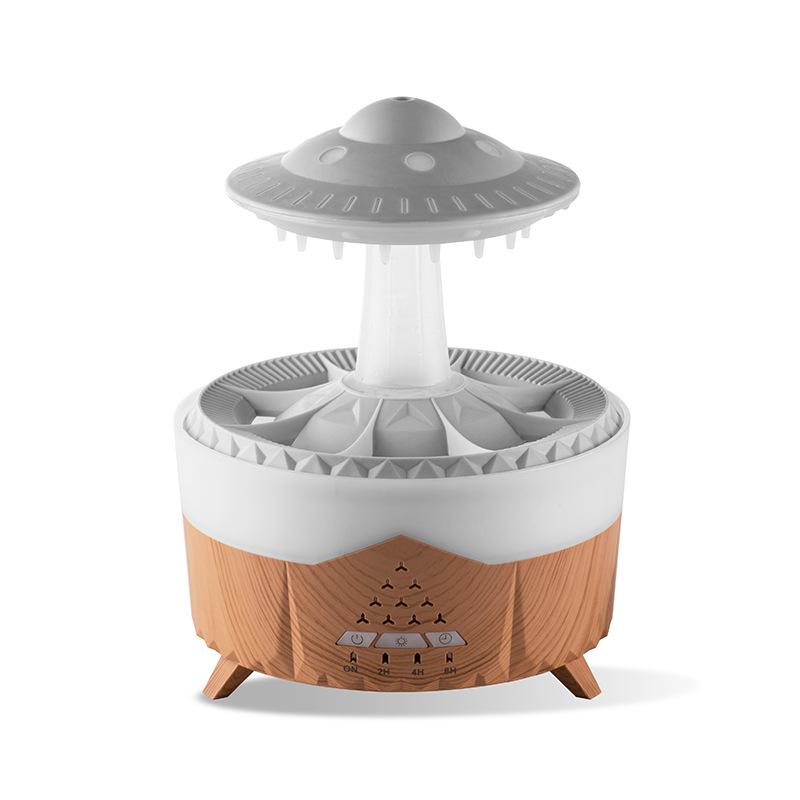 Rain Cloud Humidifier Water Drop Mushroom Humidifier, Automatic Off Aromatherapy Essential Oil Mushroom Diffuser, Suitable for Home Bedroom