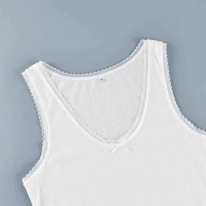 European and American autumn and winter new white knitted jacquard pajamas set sleeveless vest shorts women's loungewear
