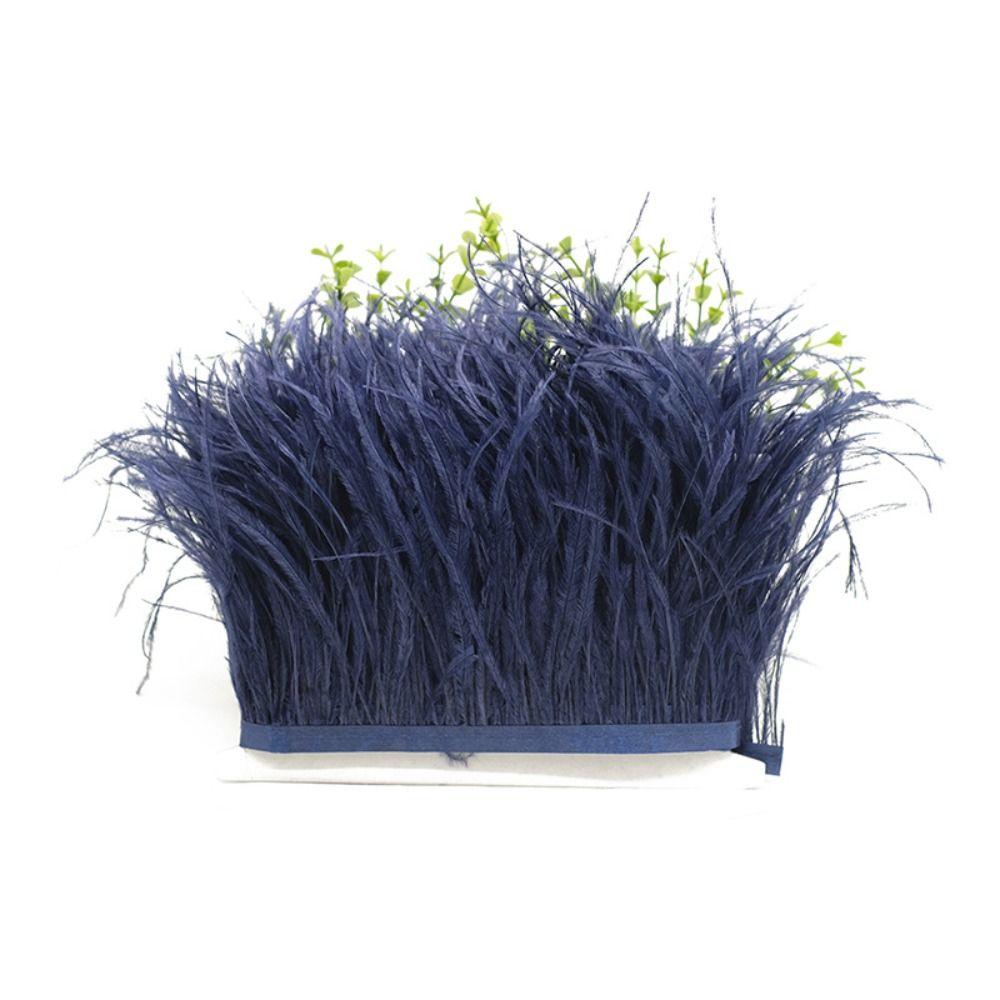 Перо 1 Метр Лента Кисточка Натуральные Страусиные Перья Швейное Украшение 10-15 см Ширины Ткань для Одежды Отделка из Страусиных Перьев