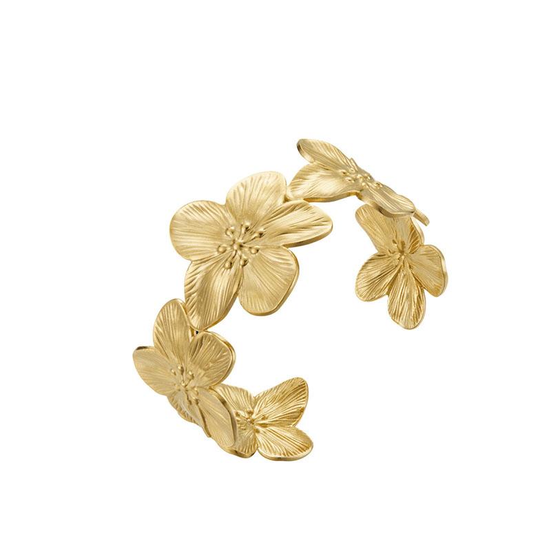 Fashion Vintage Flower Geometric Jewelry Sets For Women Necklace Bracelet Earrings Rings Pearl Gold Silver Color Female Jewelry