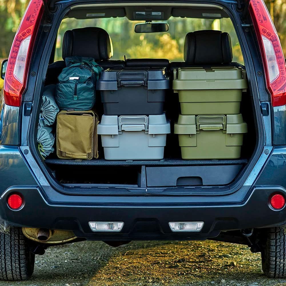Ящик для хранения RISU Trunk Cargo 40 л, черный, сделанный в Японии, низкий контейнер, штабелируемый, низкий, для хранения на открытом воздухе, для кемпинга, водонепроницаемый GHON157 TC-70S