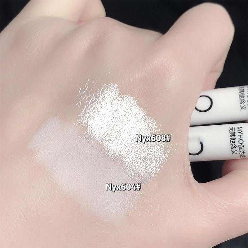 Блестящая ручка-хайлайтер, перламутровый карандаш для лежачего шелкопряда, водостойкий, долговечный осветляющий карандаш для глаз, белый, серебряный макияж для глаз