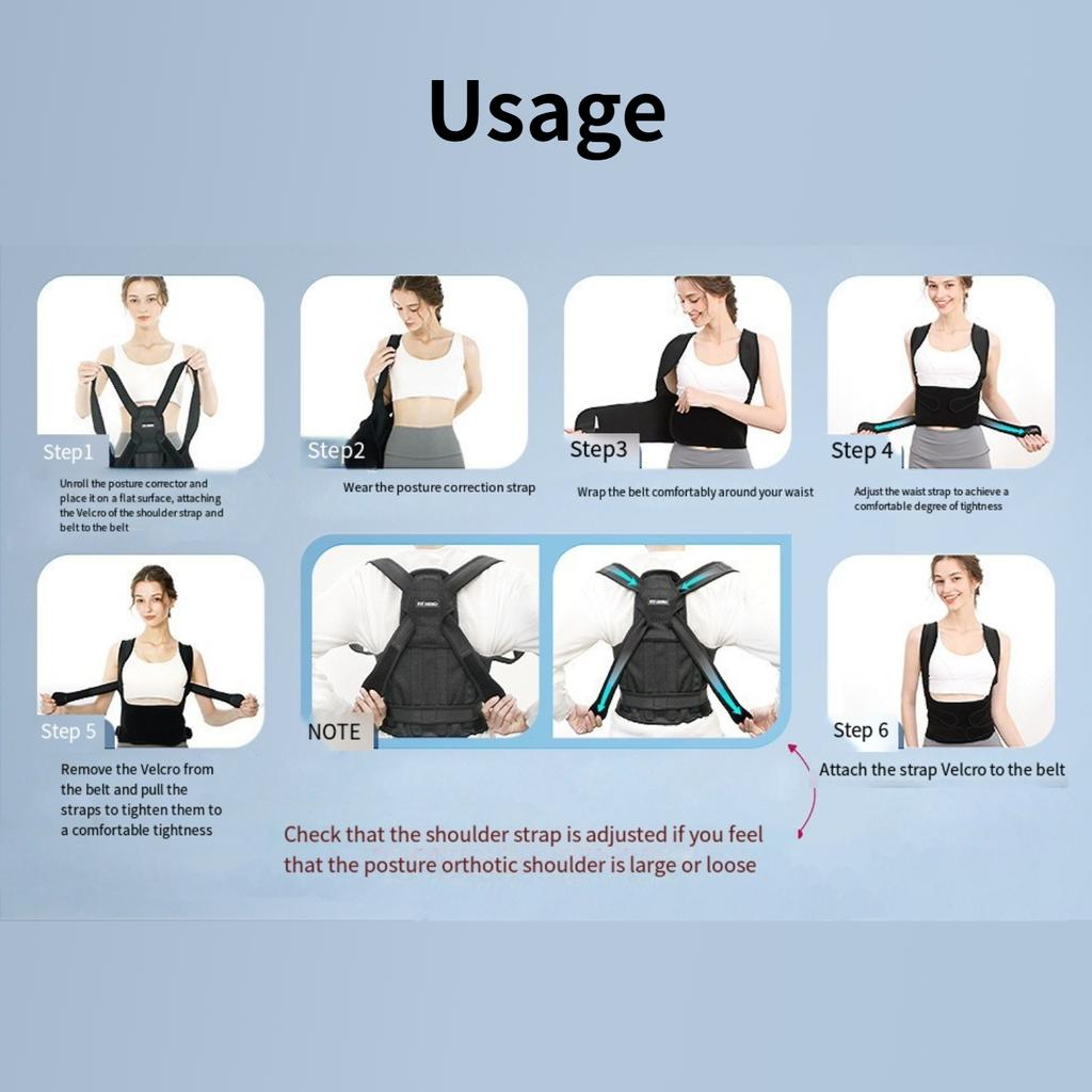 Back Support Brace Posture Corrector for Women and Men Back Straightener Posture Corrector Scoliosis and Hunchback Correction