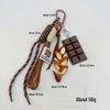 INS-Style Miu Series Alkaline Water Bread Bag - Cute Chocolate Pendant Jewelry Keychain