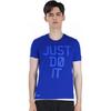 Nike Повседневная спортивная футболка с круглым вырезом и коротким рукавом с буквенным принтом, мужские топы, синяя 904607-455