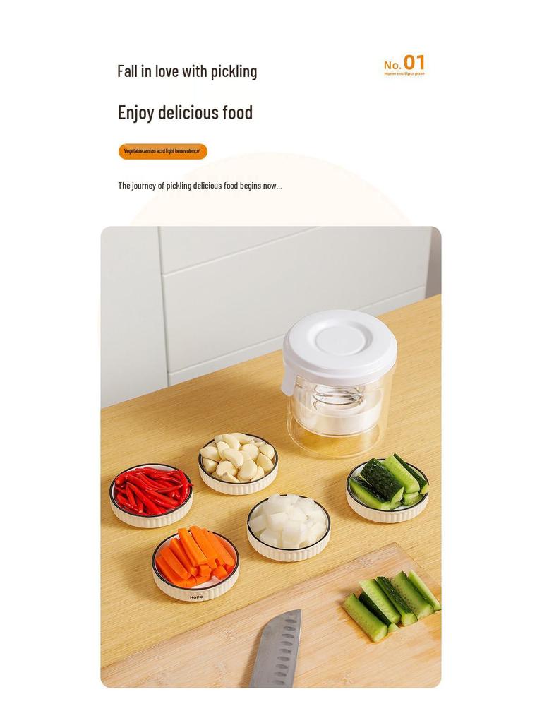 Герметичная пластиковая банка для солений - Контейнер для кимчи и овощей пищевого класса