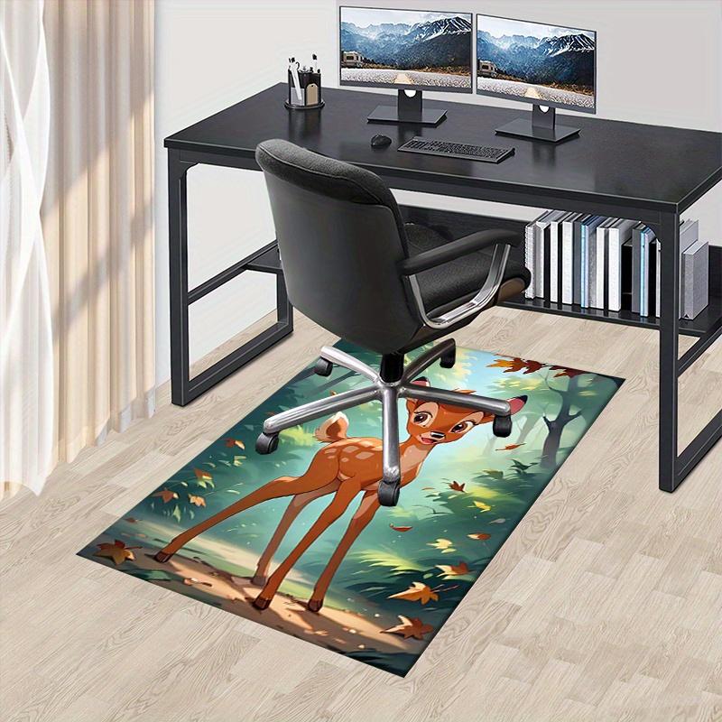 Office Rug Bambi, Forest theme 3D Printed Anti-Slip Rug-Machine Washable for Living Room