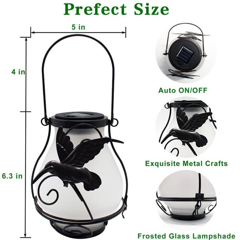 Outdoor Solar Retro Flame Lamp Garden Simulation Outdoor Garden Landscape Villa Waterproof Decorative Hanging Lantern