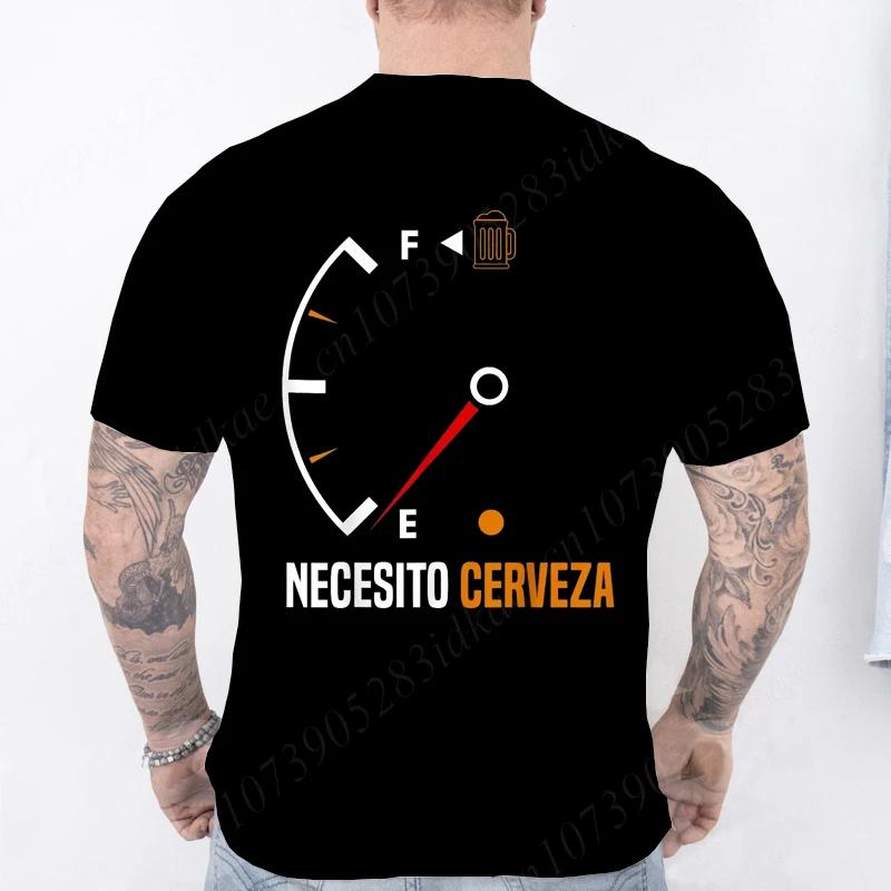 Fashion Casual Tshirt Necesito Cerveza Print Unisex Tshirts Trendy Tee Top Clothes For Summer Drinking Beer T Shirt Fashion Tops