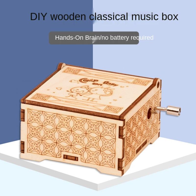FEOOE креативные деревянные детские развивающие игрушки, внешняя торговля, деревянные 3D головоломки, классическая музыкальная шкатулка для взрослых CJ