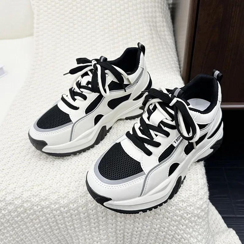 Fashion Women's Soft Sole Comfortable Sports Shoes Fashion Versatile Anti Slip Thick Flat Shoes Outdoor Running Trend Casual Shoes