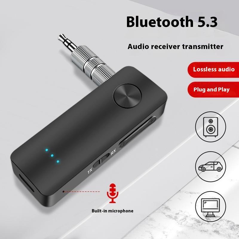 AUX Bluetooth 5.0 Adapter Car Bluetooth Receiver Transmitter 2-in-1 Wireless Audio