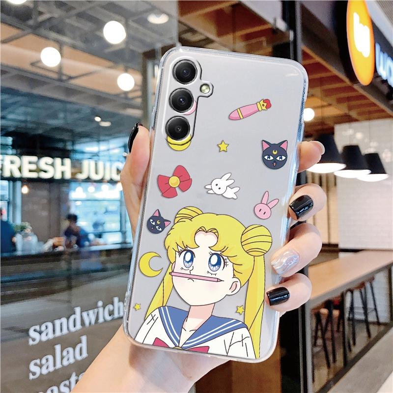 Мягкий прозрачный силиконовый чехол с рисунком для девочек для Samsung A55 M35 S24 Xiaomi Redmi Note 13 Pro 13C iPhone 15, противоударный защитный бампер для камеры