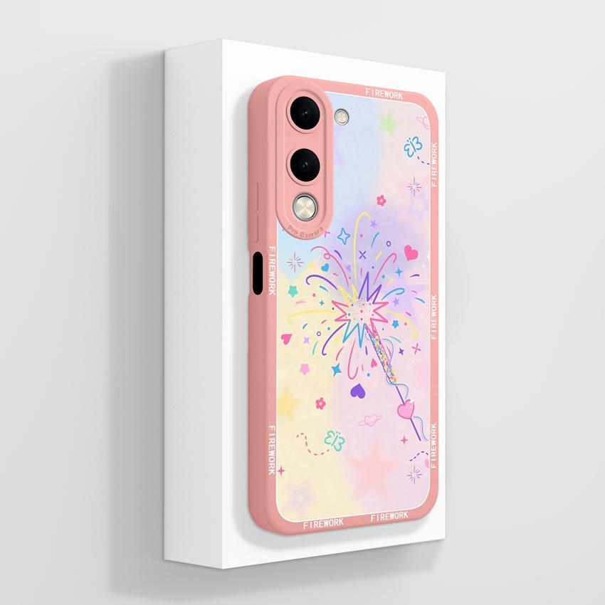 Для Vivo Y04 Y03 Y02 Y11 Y15 Y20 Чехол для телефона Милый мультяшный узор для девочек Гладкий жидкий силикон Противоударная защита Задние крышки Чехол для корпуса Vivo