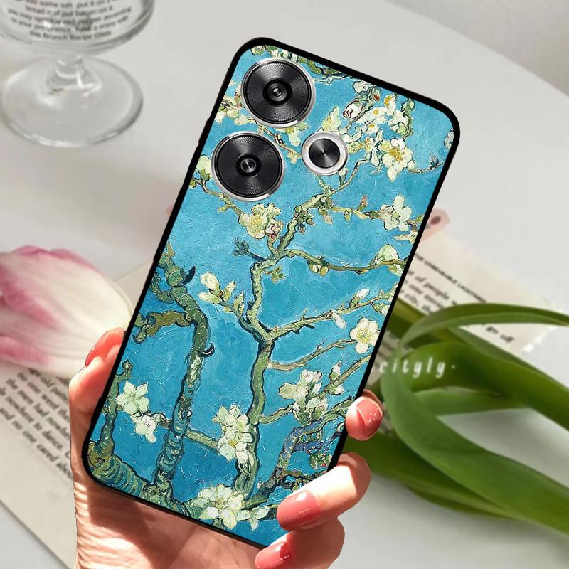 Чехол для POCO F6 Pro 5G Чехол POCOF6 Ударопрочный Мягкий ТПУ Силиконовый Чехол для Телефона Для Xiaomi POCO F6 Pro Capa F 6 Мультяшный Матовый Бампер
