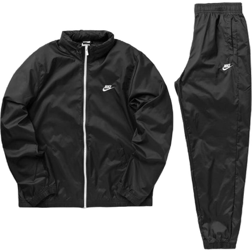 Nike Алфавит воротник-стойка застежка-молния длинный рукав эластичный пояс повседневный спортивный костюм мужской спортивная одежда черный DR3338-010