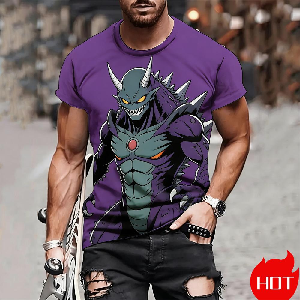 Summer T Shirt for Man Anime Boy Printed T Shirt Casual Men's Round Neck T-shirt Ventilate Graphic Tee Y2k Clothes Man Sport Top