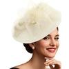 Изысканная винтажная шляпка-fascinator, элегантная маскарадная повязка на голову, повязка на волосы, свадебный головной убор, для танцевального шоу