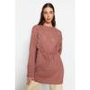 Ажурный вязаный свитер «Пыльная роза» с кисточками Tiko Thessaloniki Tctaw24ak00150