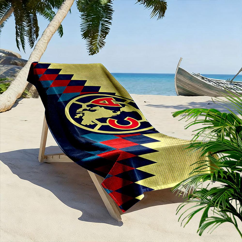Vibrant geometric world emblem Print beach towel, quick drying, suitable for travel, outdoor sports, jogging, the beach and swimming, gift