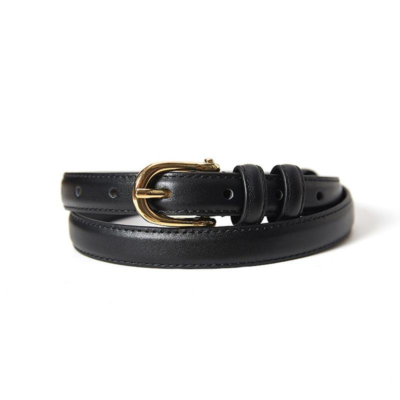 Genuine leather women's belt - casual single loop business top grain cowhide waist belt - waist chain