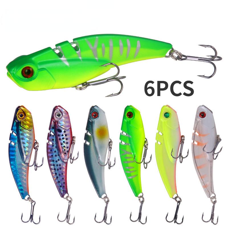 6PCS Long Throw Submerged Water 7cm/20g Simulated VIB Bait