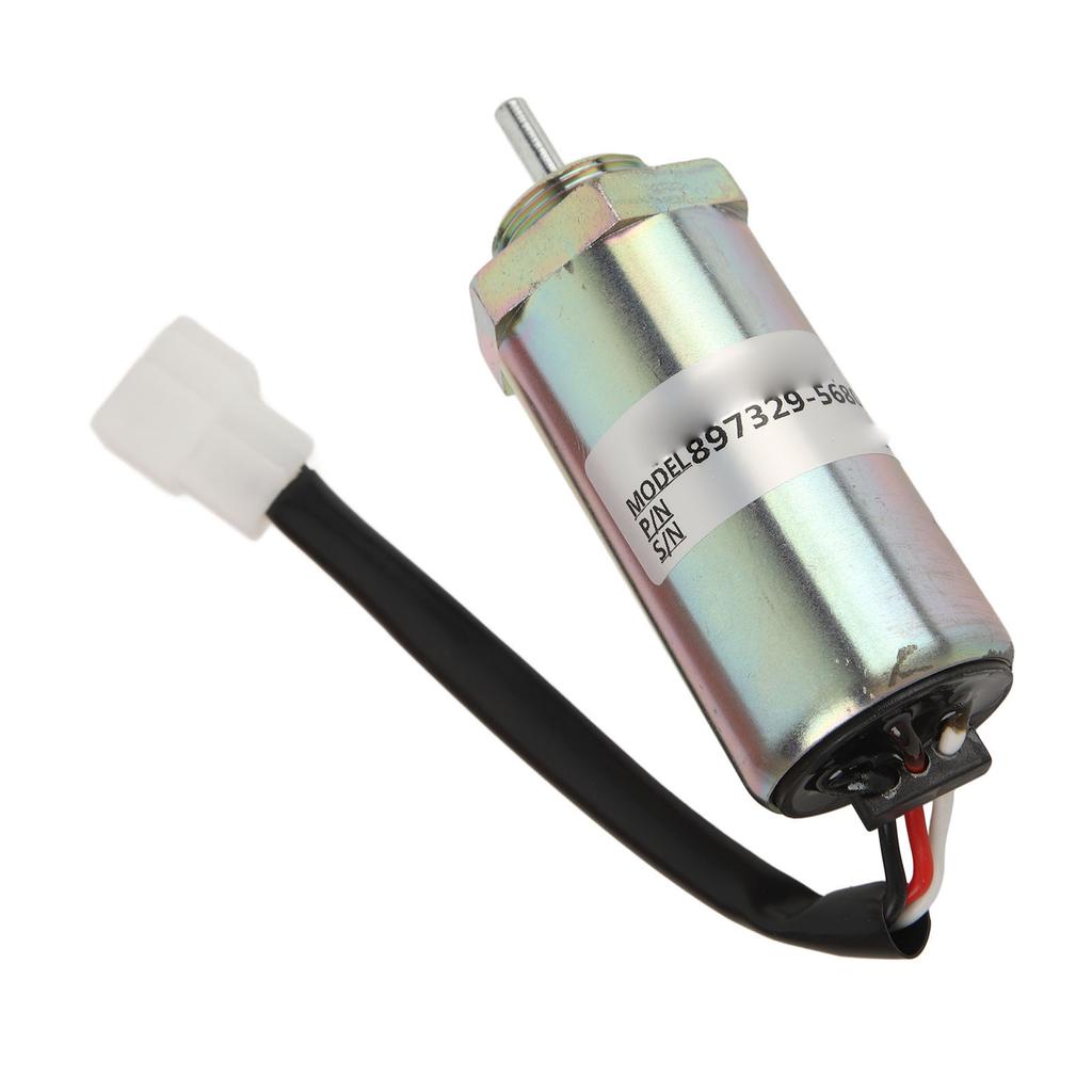 Fuel Stop Solenoid Valve 897329 5680 DC12V Reliable Rugged Fuel Shutoff Solenoid Valve Replacement for Isuzu Engines