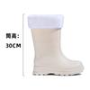 Новые высокие резиновые сапоги женские нескользящие водонепроницаемые сапоги средней высоты на флисе теплые резиновые сапоги на супертолстой подошве высокие резиновые сапоги женские