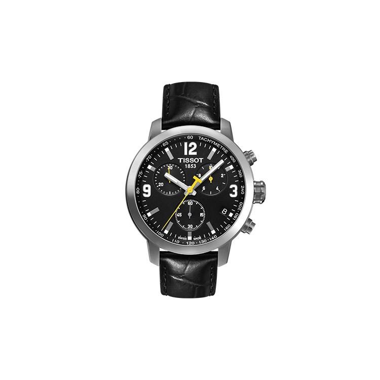 Tissot Мужские часы 200 м Водонепроницаемые Кварцевый механизм 42 мм Черный циферблат Корпус из нержавеющей стали T055.417.16.057.00