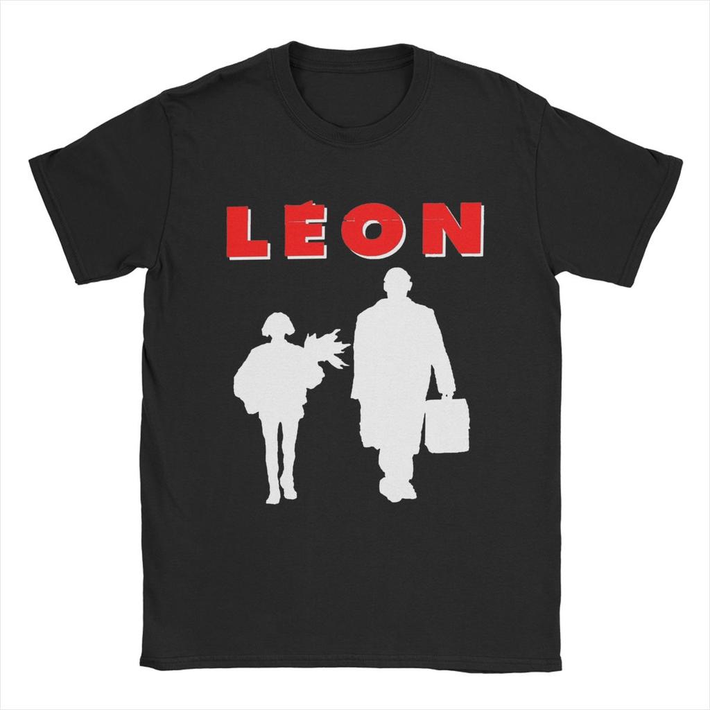 Humor Leon The Professional T-Shirt Men Crew Neck Pure Cotton T Shirts Movie Short Sleeve Tee Shirt Gift Idea Tops