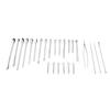 25Pcs Laboratory Spoon Spatula Tweezers Set 304 Stainless Steel Long Handle Multifunctional Laboratory Sampling Scoop
