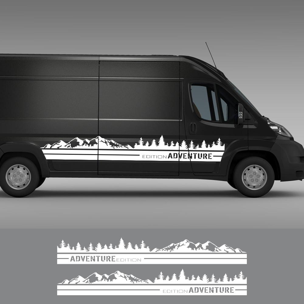 Боковые наклейки на дверь фургона для Fiat Ducato Peugeot Boxer Citroen Jumper Автодом Графика для автомобиля Горный Декор Наклейки Аксессуары для тюнинга