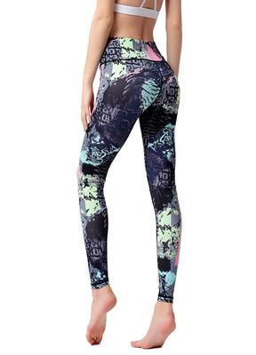 Ashley Hot Yoga Спортивные женские леггинсы смешанных цветов и узоров, влагоотводящие, быстросохнущие, эластичные, тайтсы длиной 9, (04#) YG277,L