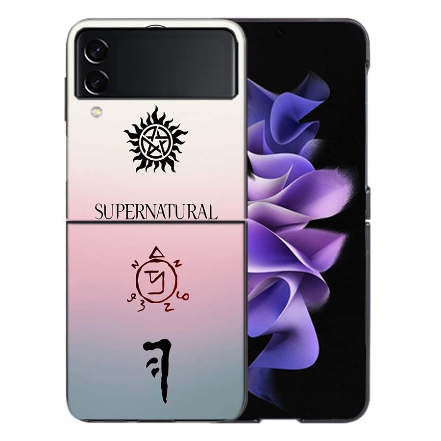 Ангел Кастиэль Сверхъестественное Чехол Для Samsung Z Flip7 6 Galaxy Чехол Ударопрочный Z Flip5 Z Flip3 4 5G Жесткий Чехол Телефон ТПУ ПК Жесткий
