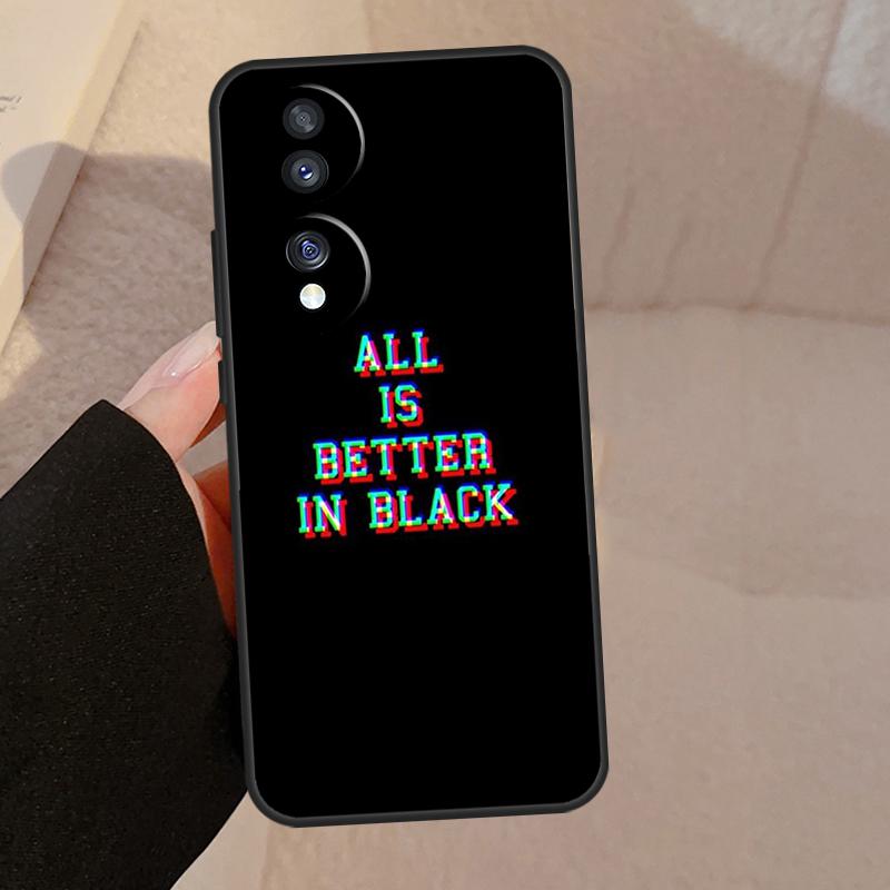 Простой минималистичный черный чехол с цитатой для Honor Magic 8 Pro 6 5 7 Lite Чехол для Honor 400 200 90 70 50 X8c X8b X9a X9b X9c X9d Win