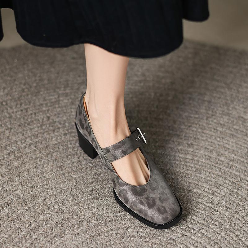 Модные весенние новые женские туфли-лодочки из натуральной кожи на высоком каблуке, модные леопардовые, для вечеринки, свадьбы, 2025, элегантные офисные туфли на высоком каблуке