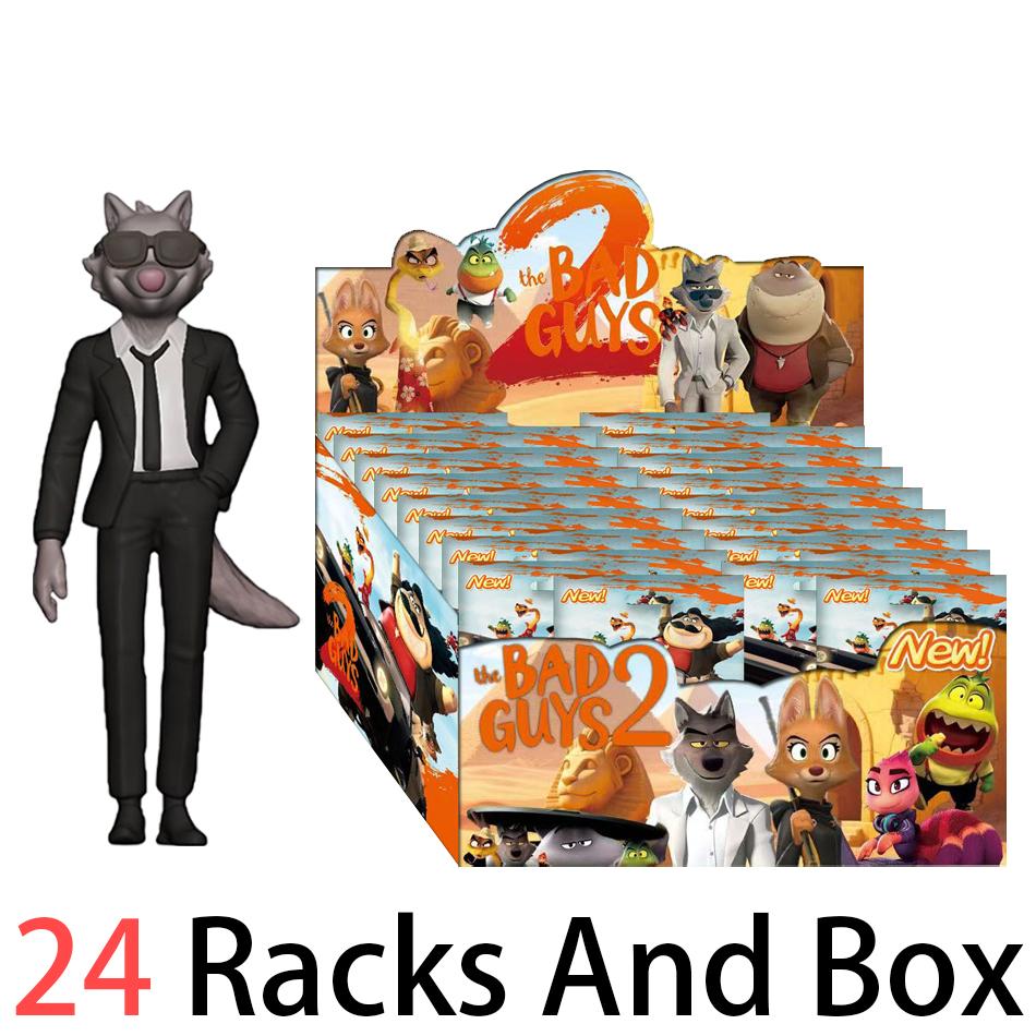 24Pcs Bag The Bad Guys Alliance Handmade Big Bad Wolf Greedy Snake  Cartoon Anime Peripheral Doll Gift
