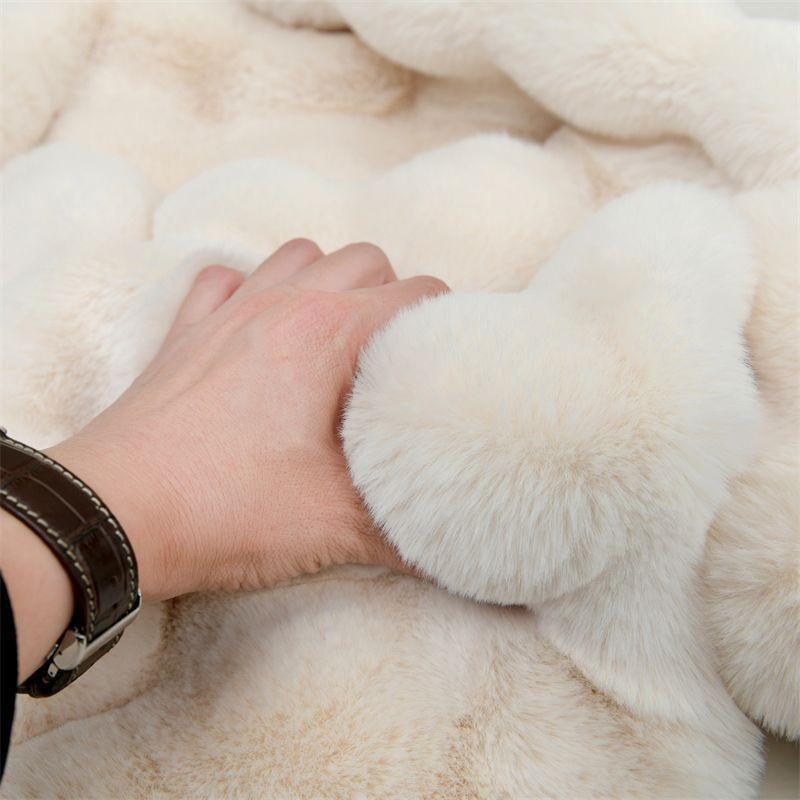 Ковер из искусственного меха кролика Bubble Velvet – толстый пух для гостиной, спальни и татами, идеально подходит для осени и зимы.