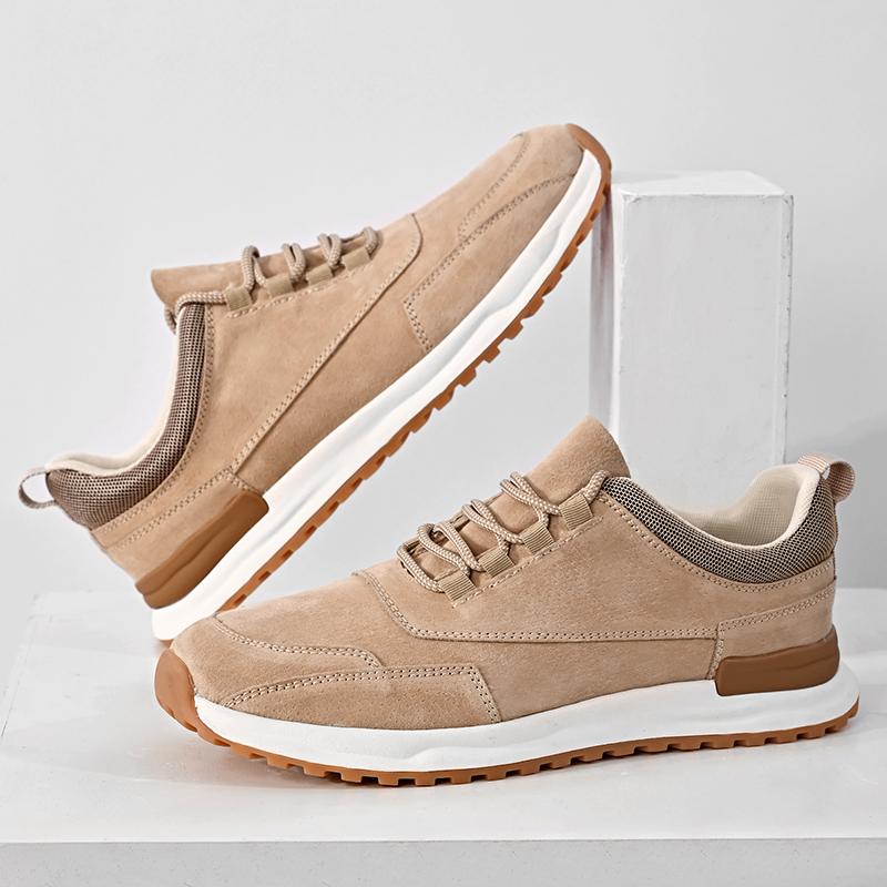 Новая модная мужская повседневная обувь, повседневные кожаные кроссовки для активного отдыха, классическая обувь на шнуровке для путешествий, ходьбы, нескользящая обувь для треккинга