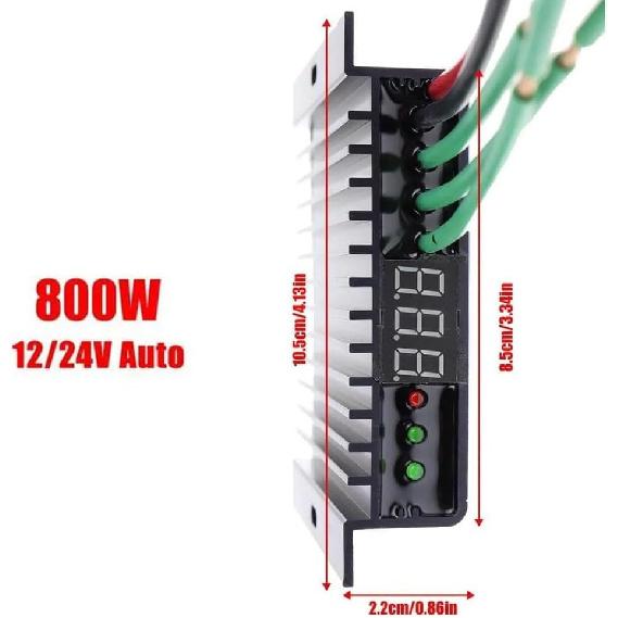 Контроллер ветрогенератора, Водонепроницаемый 500/800 Вт MPPT Контроллер заряда ветрогенератора с защитой от перезаряда и дисплеем(800w)