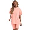 Women's Loose Fit Oversized T-shirt and Slim Shorts Sports Leisure Set
