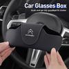Leather Car Glasses Box Sunglasses Storage Holder For Citroen C4 C5 C1 Berlingo Celysee Cactus Picasso Aircross Saxo Grand