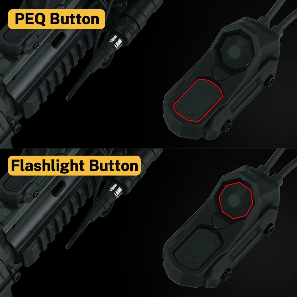 Hunting Scout Light, Tactical Flashlight PEQ Laser Button, AXON Remote Two-Wire Dual Function Pressure Switch SF/2.5/Crane Plug