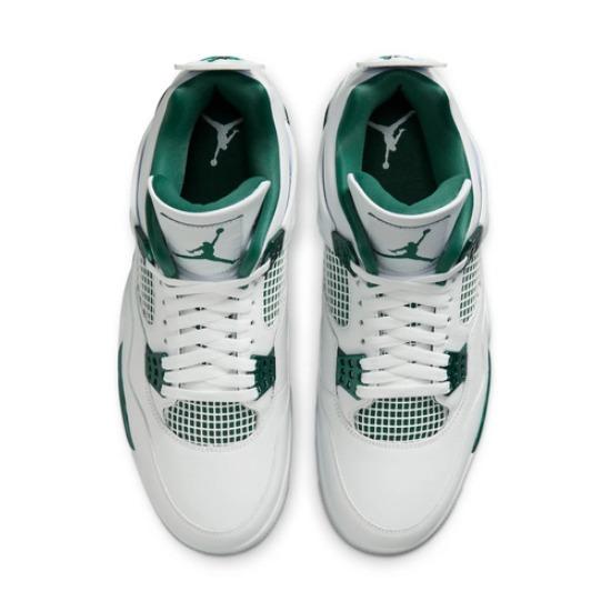 Air Jordan 4 белый Окисленный зеленый Нейтральный серый Мужской FQ8138-103