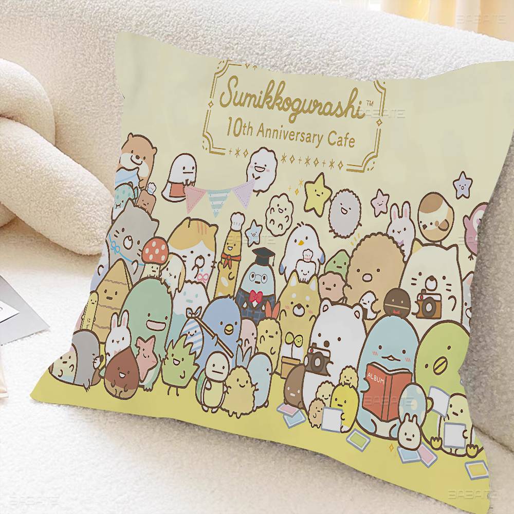 Cartoon Sumikko Gurashi Pillow Gifts Home Office Furnishings Bedroom Sofa Car Cushion Cover Case 45X45Cm