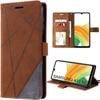 Protective Case for Samsung Galaxy A33 5G - BOOLING - Shockproof with Bill Storage - Soft PU Leather Brown