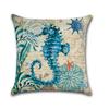 Octopus Sea Turtle Whale Sea Horse Cushion Cover Throw Pillow Case Sofa Decor