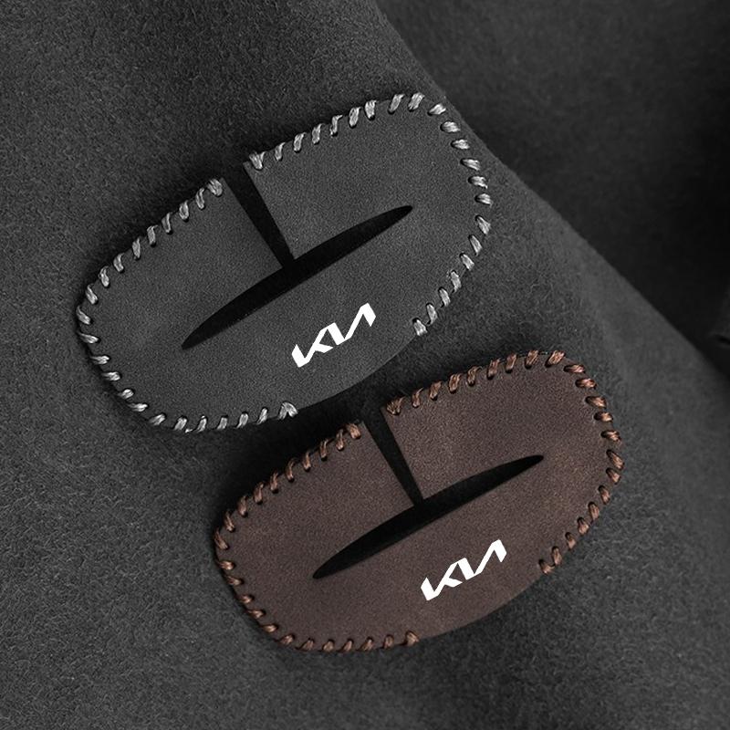 AANR1 2pcs Suede Car Seat Safety Belt Buckle Cover For KIA Ceed Sportage Rio Proceed K5 Optima Sedona Forte Cerato Venga Accessories