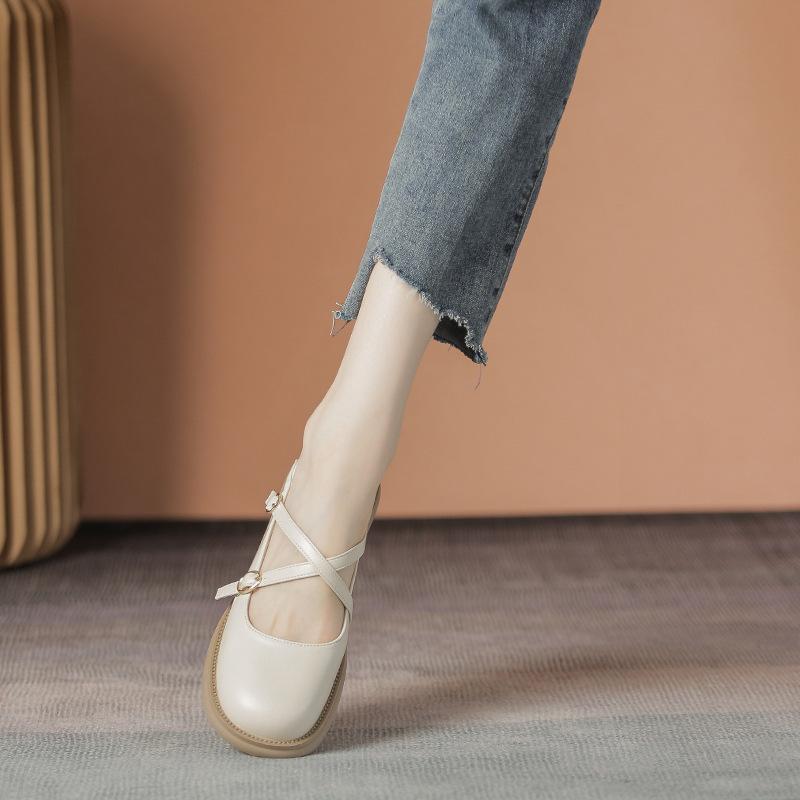 Туфли на плоской подошве из натуральной кожи Yuexinwang для женщин Huizhou, виноградные, черные, маленькие кожаные туфли, женские туфли в британском стиле, мокасины на толстой подошве