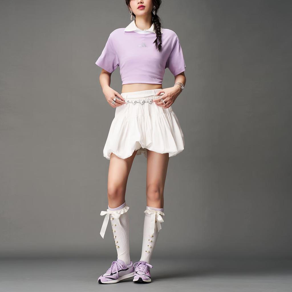 Adidas Футболка с коротким рукавом в полоску в спортивном повседневном стиле Boyfriend Story, женский топ KB7760